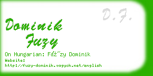 dominik fuzy business card